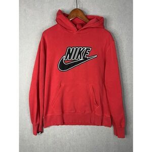 NIKE Hoodie Sweatshirt Pullover Center Chest Swoosh Check‎ Y2K Large